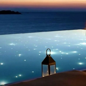 fiber optic perimeter pool lighting track