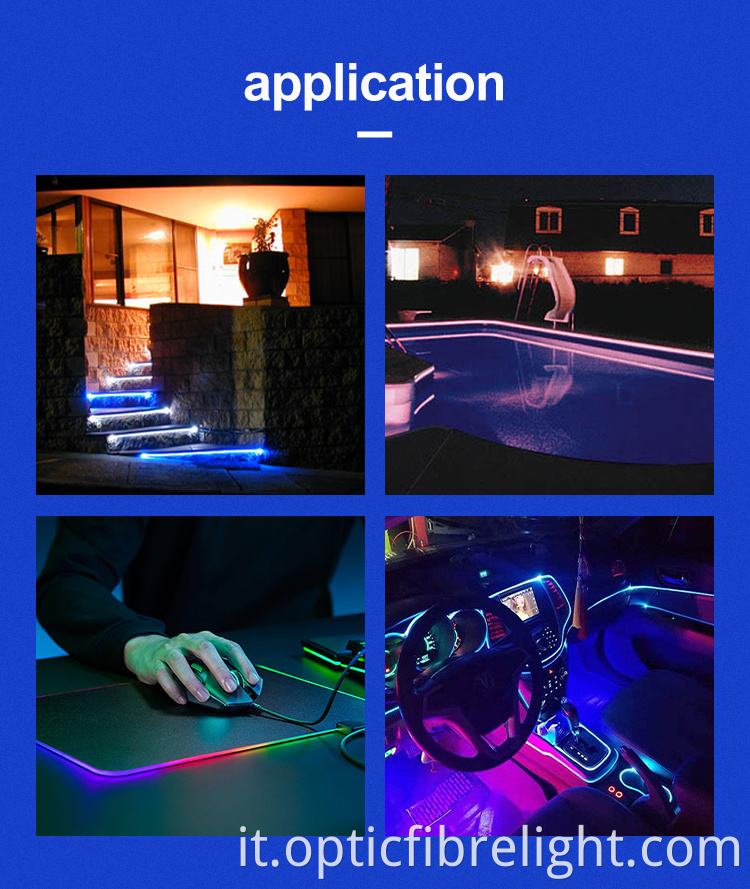 Fibra ottica a bagliore laterale Side Glow Optic Fibre