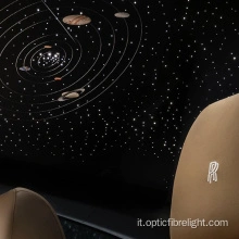 Soffitto luminoso della stella cadente dell'automobile